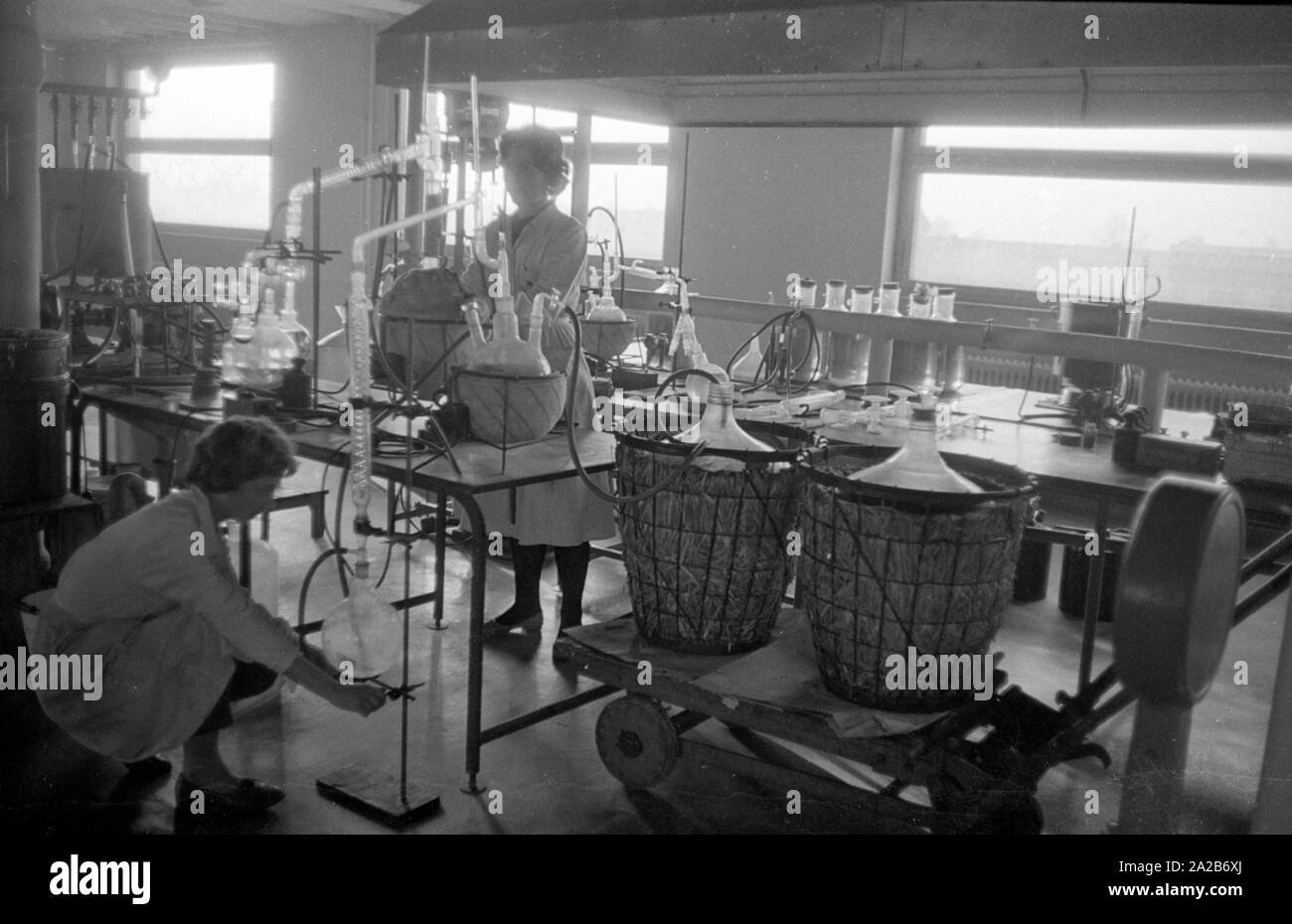 Entwicklung von Impfstoffen in der pharmazeutischen Firma Ravensberg. Stockfoto