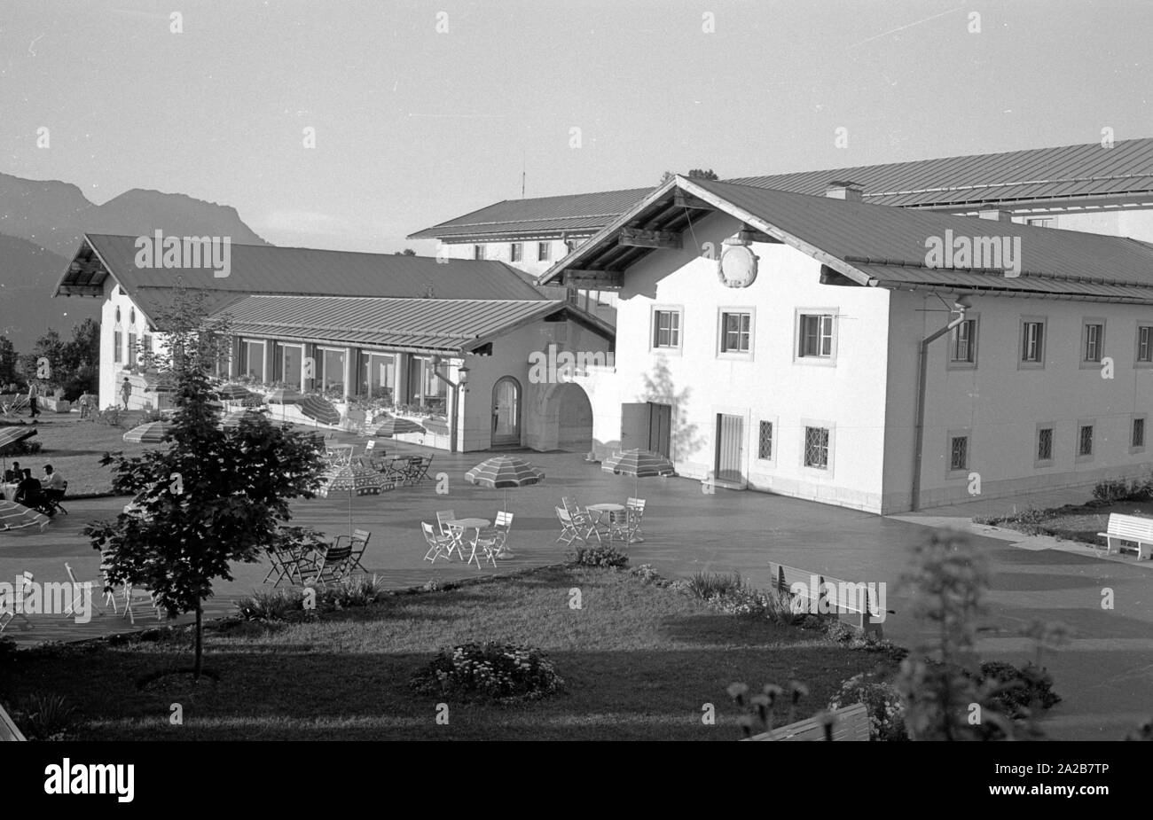 Blick in das Innere des Hotels General Walker, dem ehemaligen Platterhof. Stockfoto