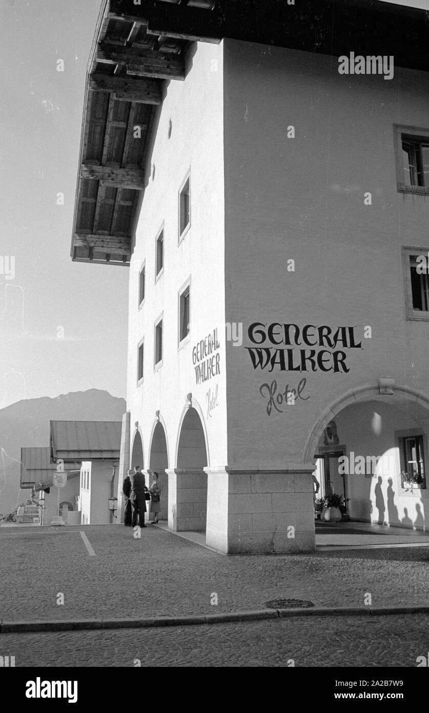Außenansicht des Hotels General Walker, dem ehemaligen Platterhof. Stockfoto