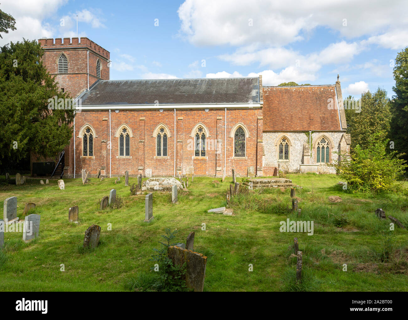 Dorf Pfarrkirche St. Martin, East Woodhay, Hampshire, England, Großbritannien Stockfoto