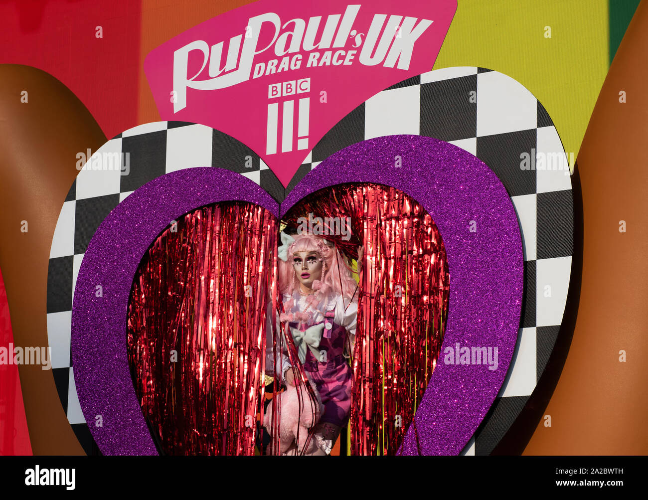 RuPaul Drag Race UK RuVeal an der Manchester Pride Live 2019 Stockfoto