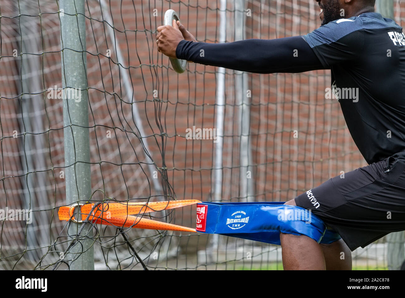 Horst, Niederlande - 25. Juni 2018: Nahaufnahme von PAOK Spieler und Fußball-Training Ausrüstung während dem Training der Mannschaft auf dem Spielfeld Stockfoto