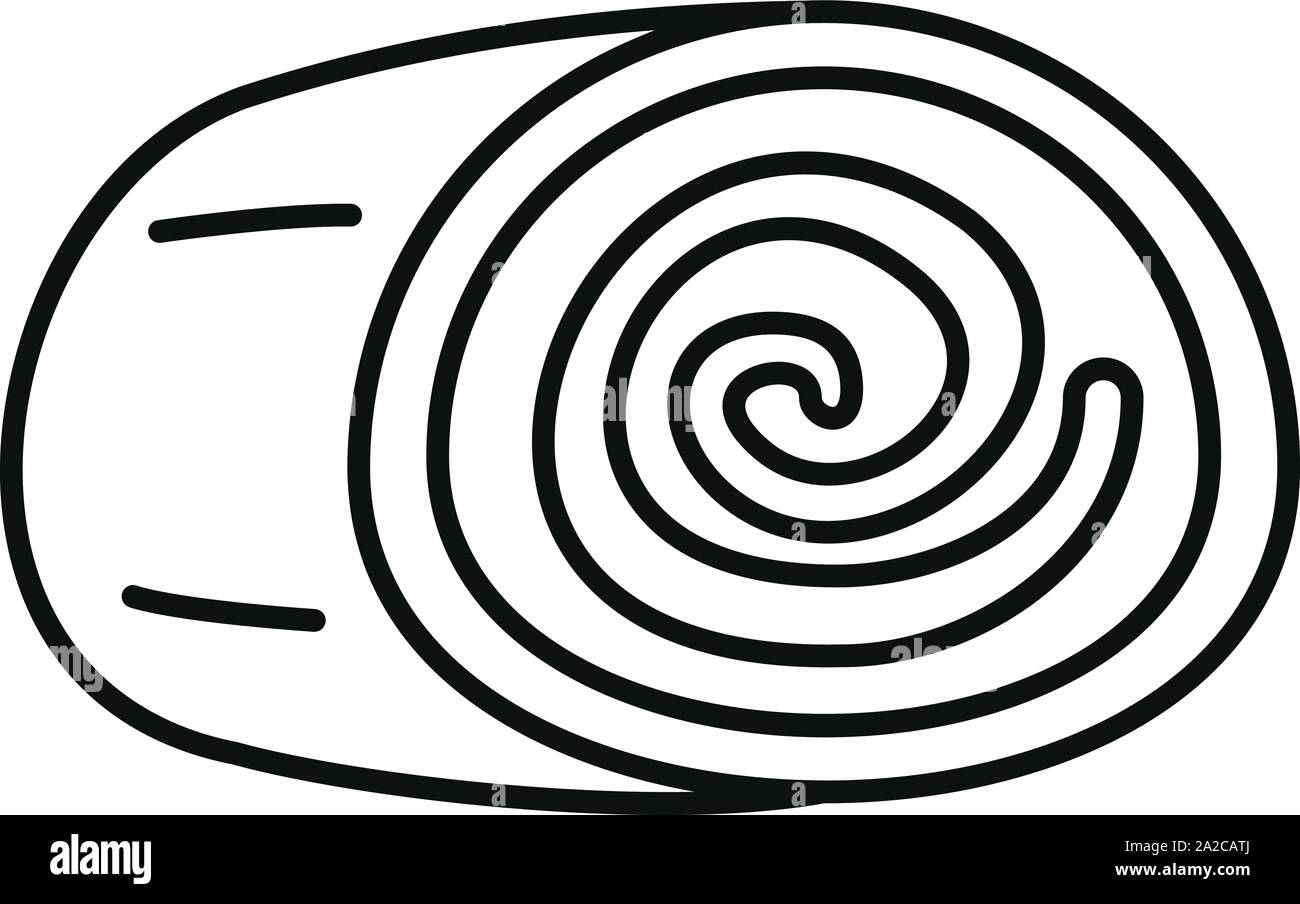 Bäckerei süße roulette Symbol. Übersicht Bäckerei süße Roulette vector Symbol für Web Design auf weißem Hintergrund Stock Vektor
