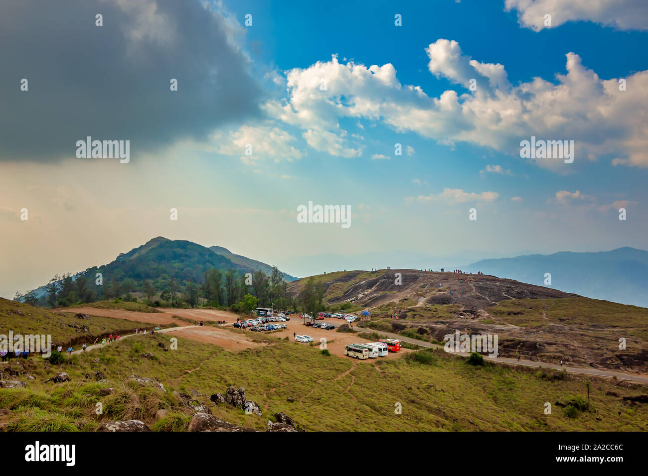 Wunderschöne Natur Hintergrund Querformat Ponmudi Kerala Stockfoto