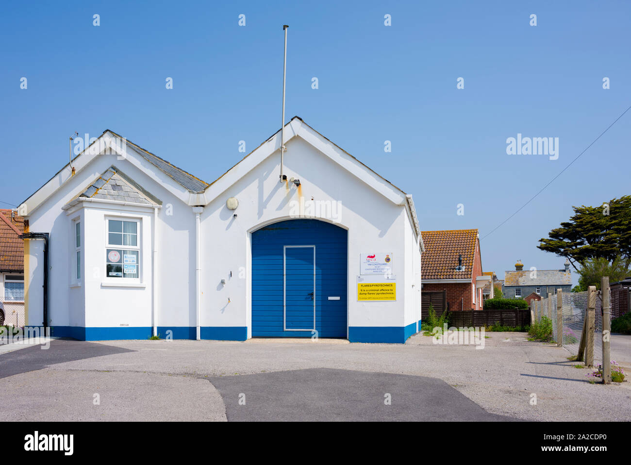 Selsey Küstenwache Rettungsstation Radio Site an Selsey, West Sussex, England. Stockfoto