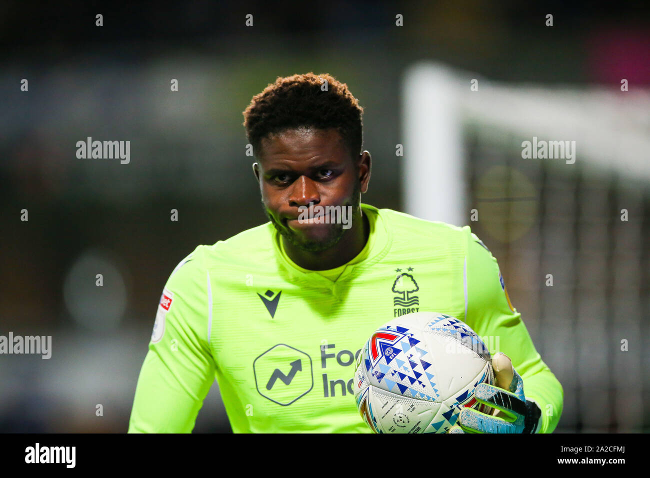 Nottingham Forest keeper Brice Samba während der Sky Bet Meisterschaft Spiel im Ewood Park, Blackburn Stockfoto