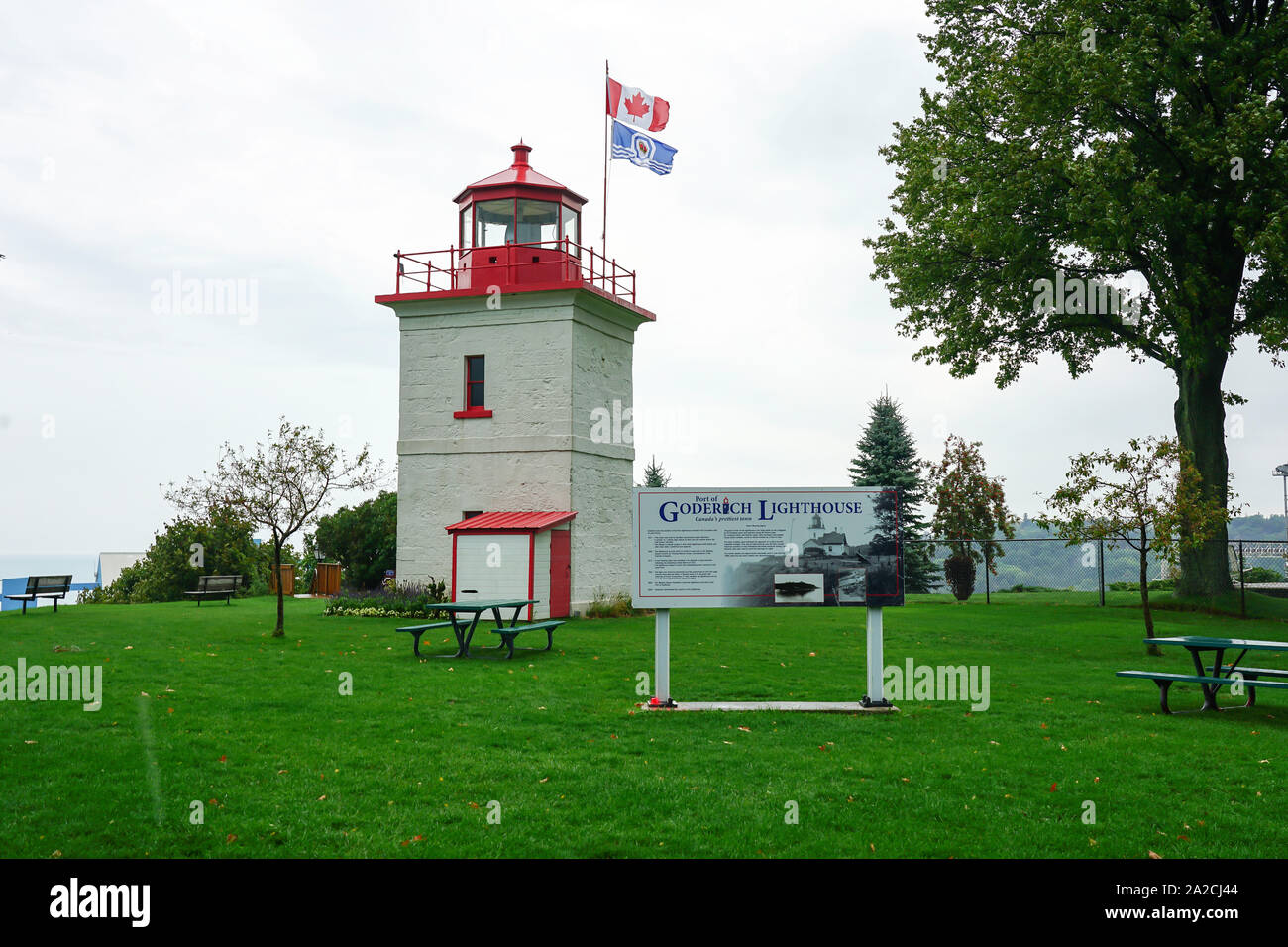 Leuchtturm in Goderich einer der Ontario pretties Stadt in Kanada Stockfoto