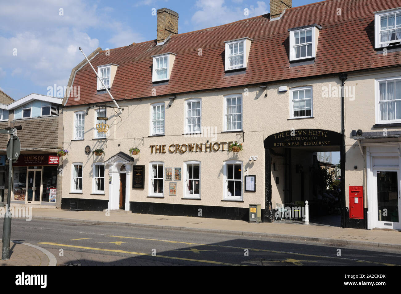 Das Crown Hotel, Biggleswade, Bedfordshire Stockfoto