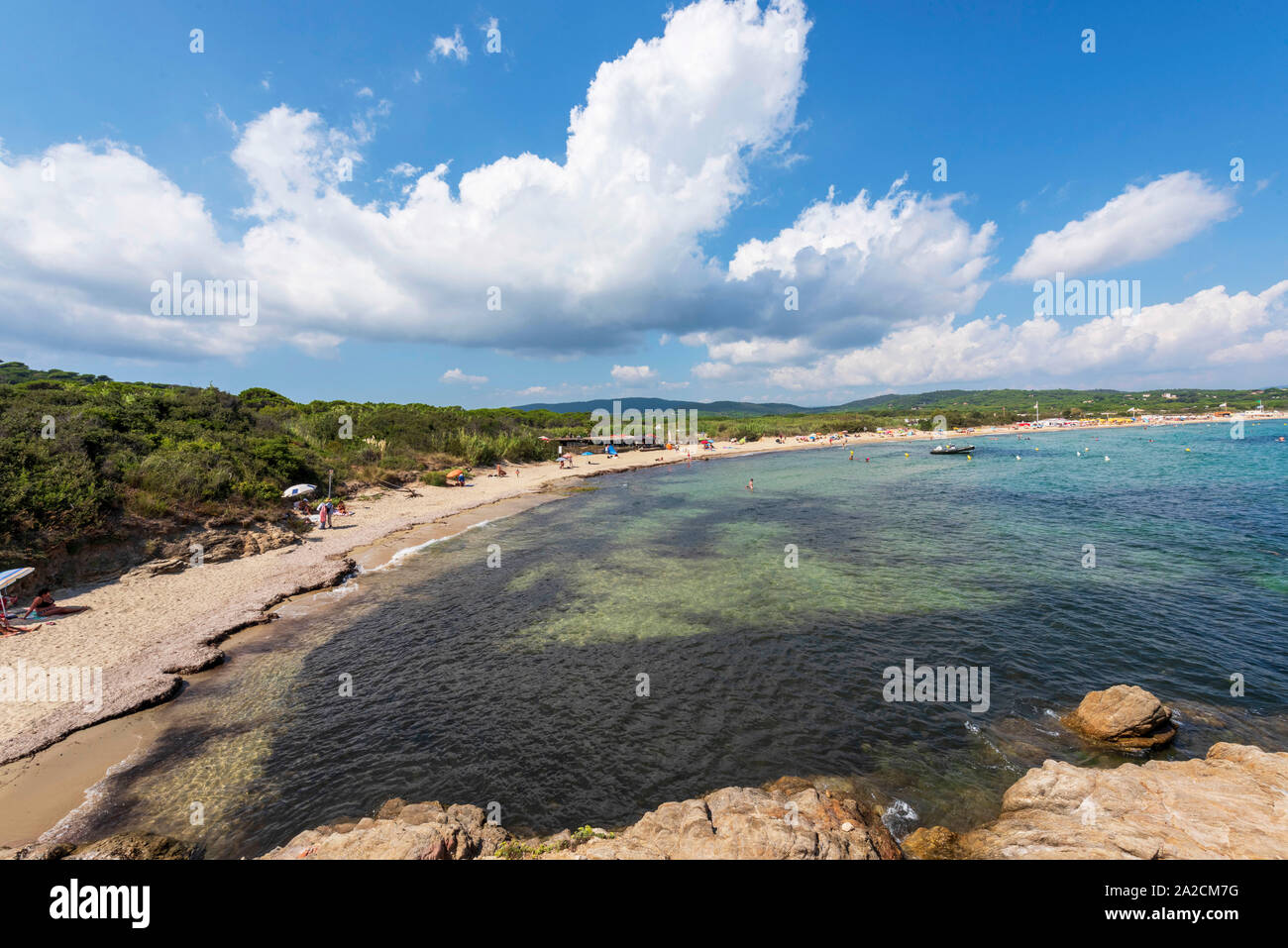 Strand von Pampelonne, Saint-Tropez, Frankreich. Stockfoto