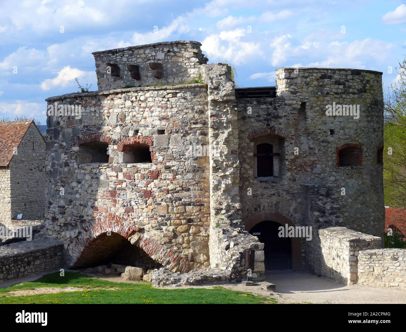 Burg Kinizsi oder Burg Nagyvázsony, Nagyvázsony, Kreis Veszprém, Ungarn, Magyarország, Europa Stockfoto