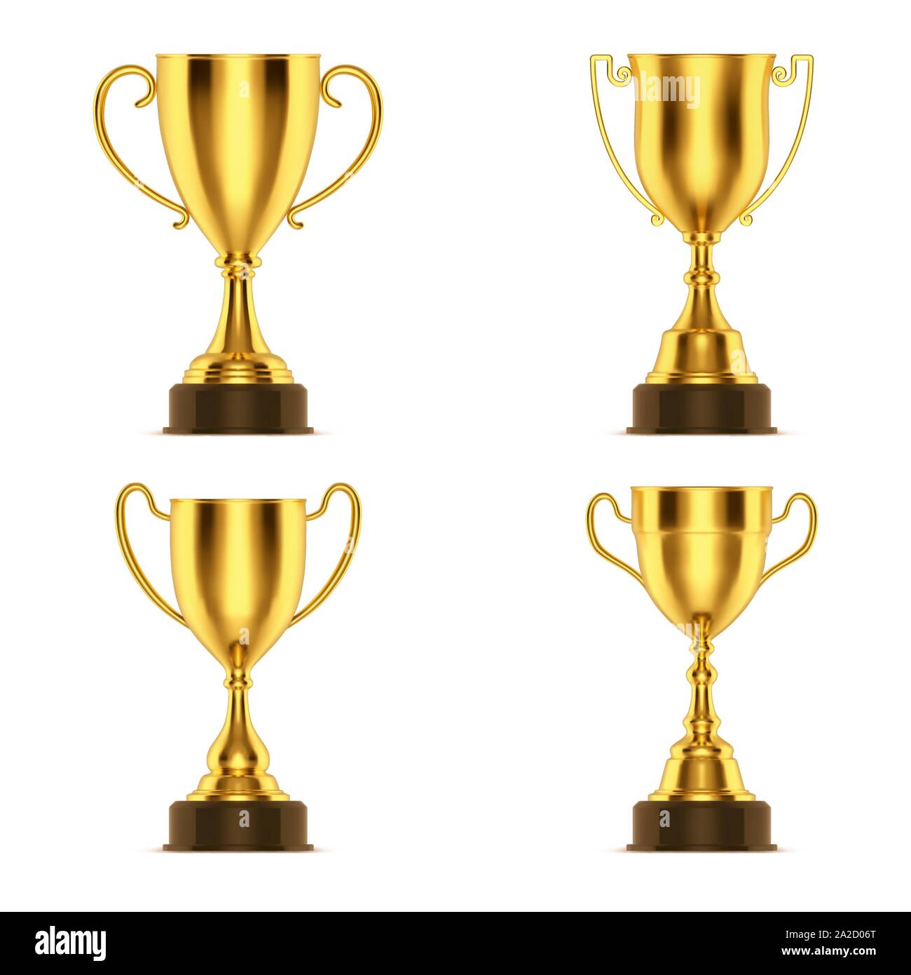 Golden Cup Award, 3D-goldpokal Trophy Preis Stock Vektor