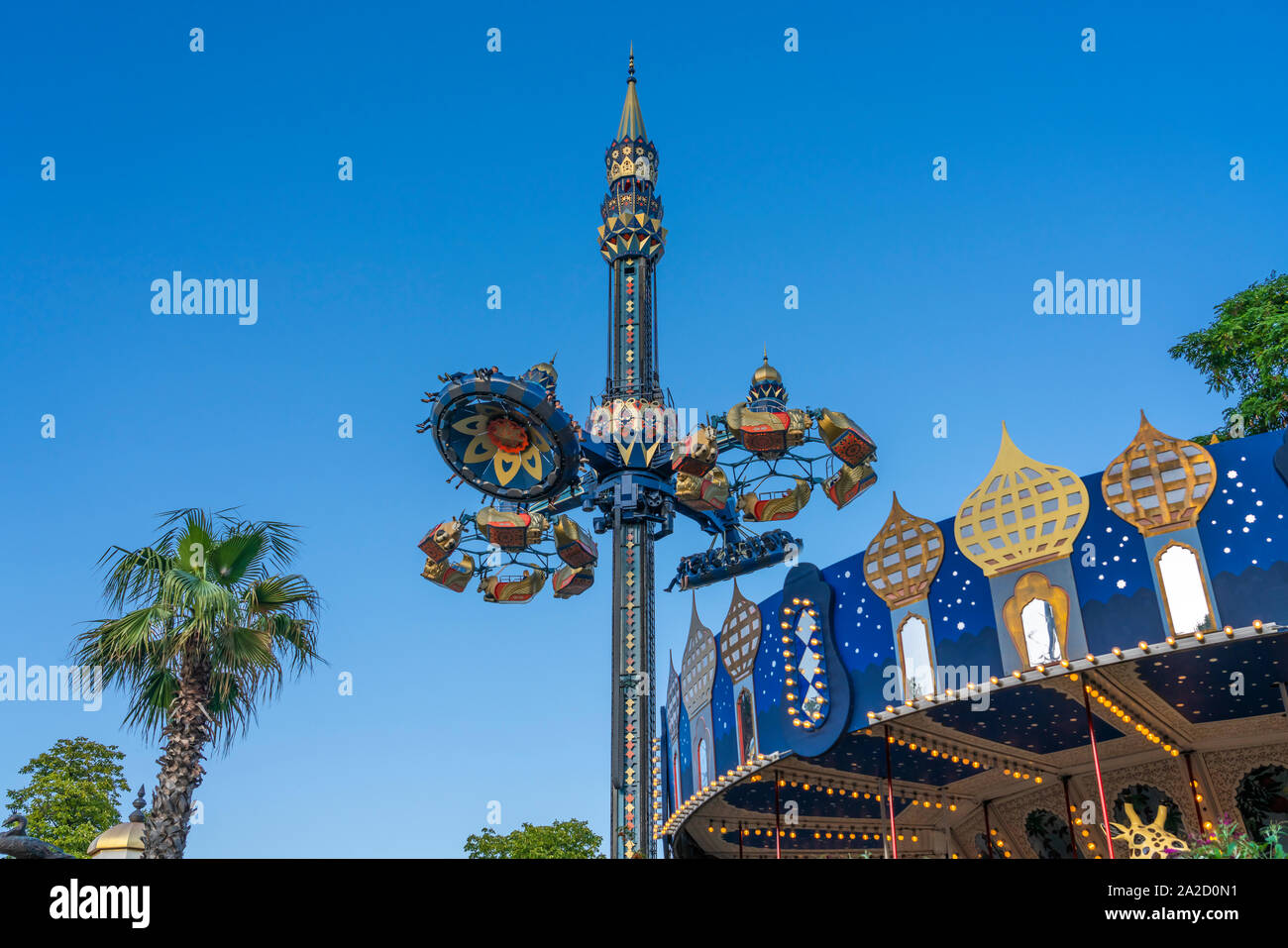 Tivoli Gärten, Kopenhagen, Dänemark. Stockfoto