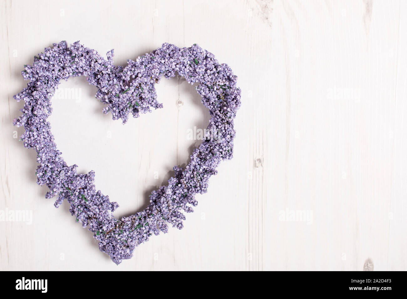 Frischem Lavendel in Herz-Form-design Stockfoto