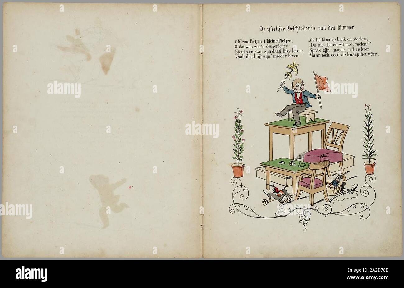 Een Nieuw aardig prentenboek-als vervolg op het beroemde kinderwerk Der Struwwelpeter Stockfoto