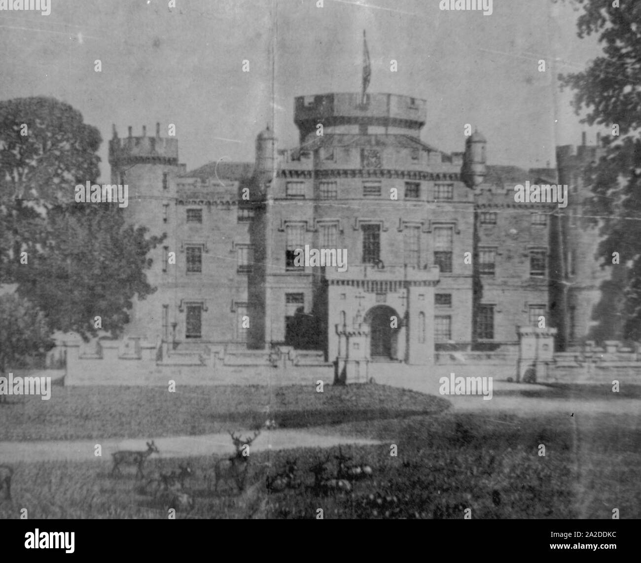 Eglinton Schloss, Irvine, um 1870. Stockfoto