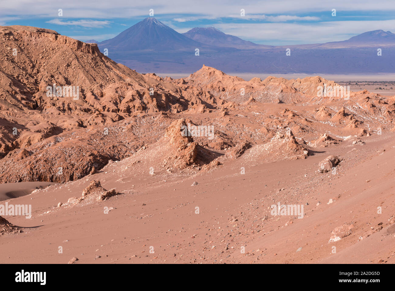 Valle de la Luna oder Moon Valley, San Pedro de Atacama, Chile, Lateinamerika Stockfoto