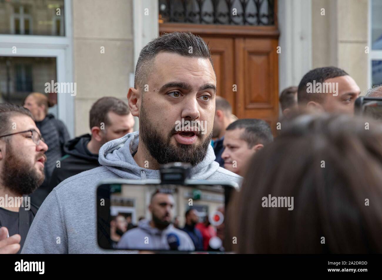 PARIS, Frankreich. 2. Okt 2019. Französische Polizei Protest gegen die Regierung in Paris am Mittwoch, 2. Oktober Crédit Credit: EDOUARD MONFRAIS/Alamy leben Nachrichten Stockfoto