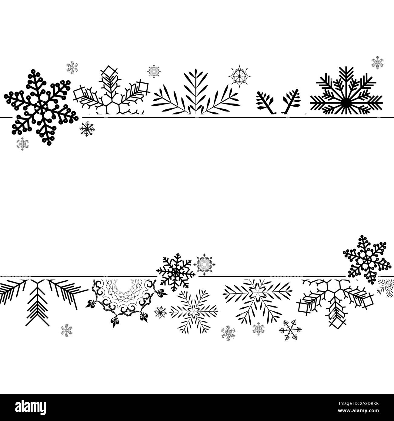 Abstrakte Winter Design Hintergrund mit Schneeflocken auf Weihnachten und das Neue Jahr Poster. Vector Illustration Stock Vektor