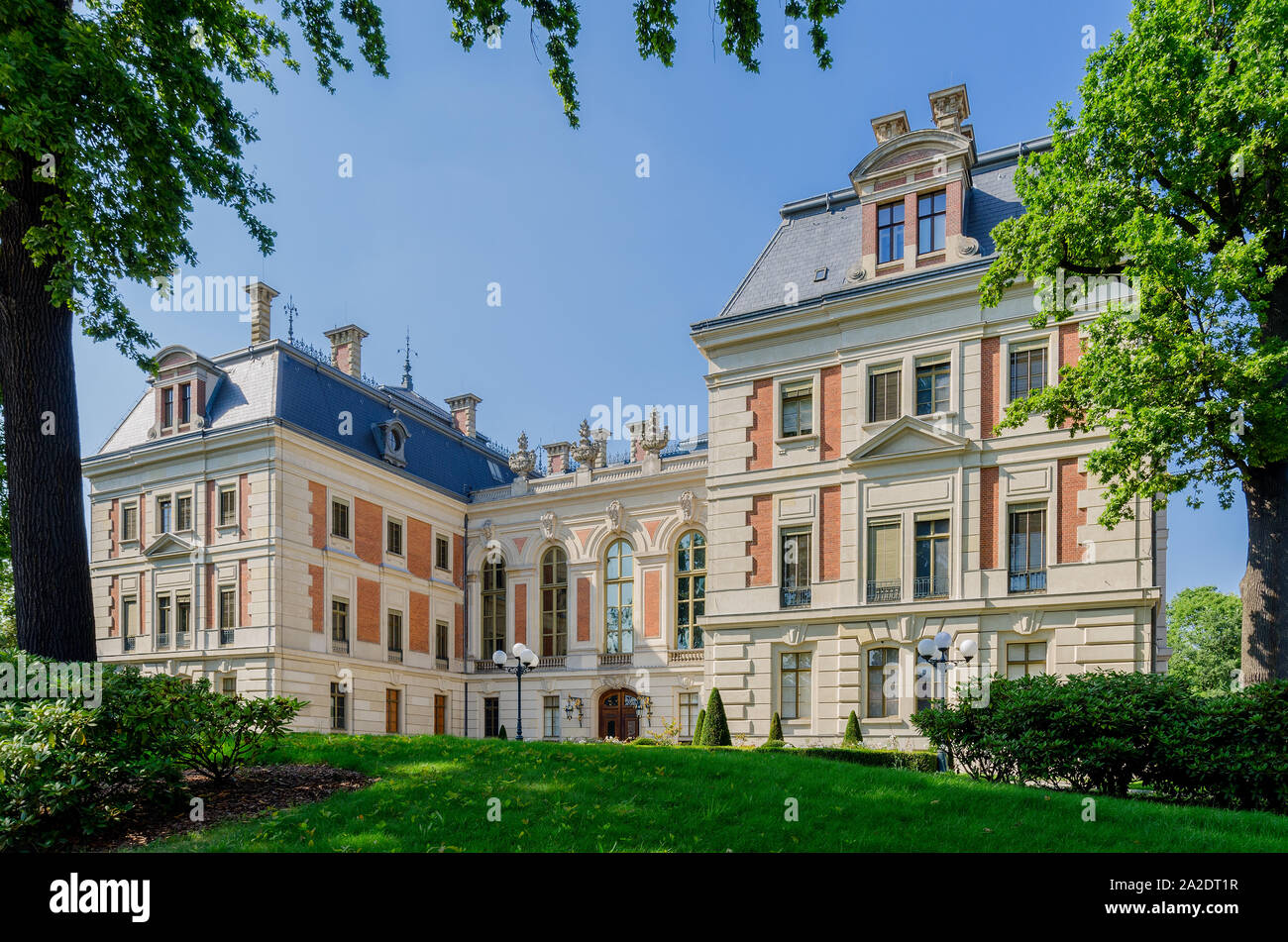 Pszczyna (dt.: Pless), Schlesische Provinz, Polen. Neo-barocken Schloss von Hochberg Familie, Museum. Stockfoto