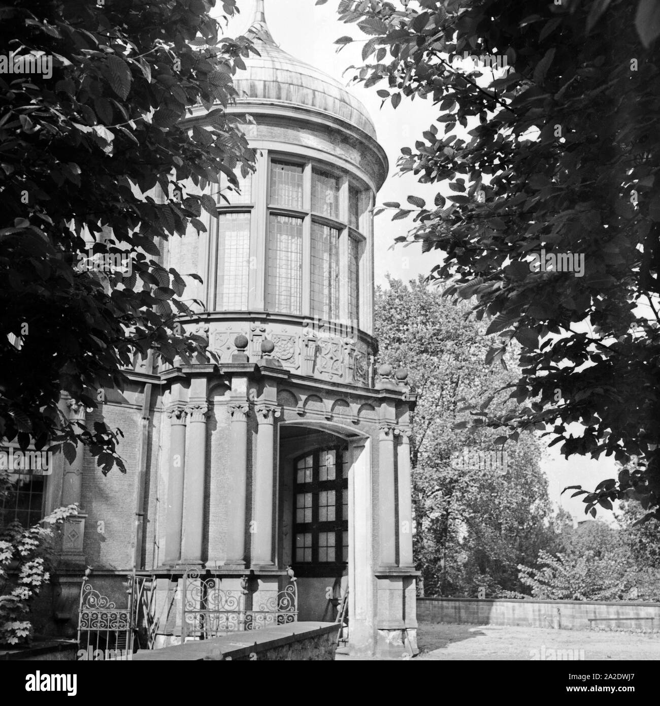 Details bin Residenzschloß in Darmstadt, Deutschland 1930er Jahre. Detailansicht der Residenz Schloss in Darmstadt, Deutschland 1930. Stockfoto