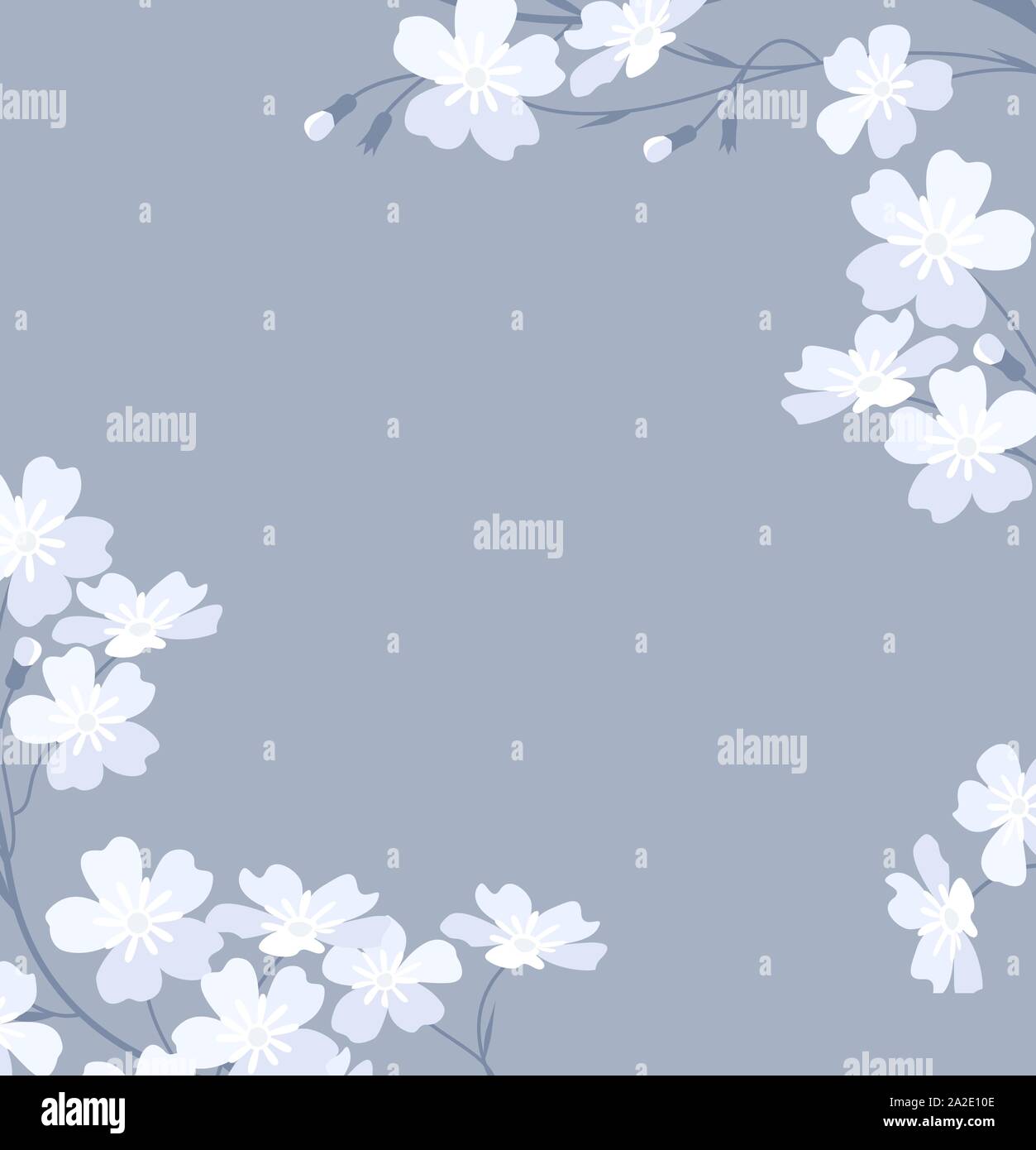 Vektor weiße Blumen Stock Vektor