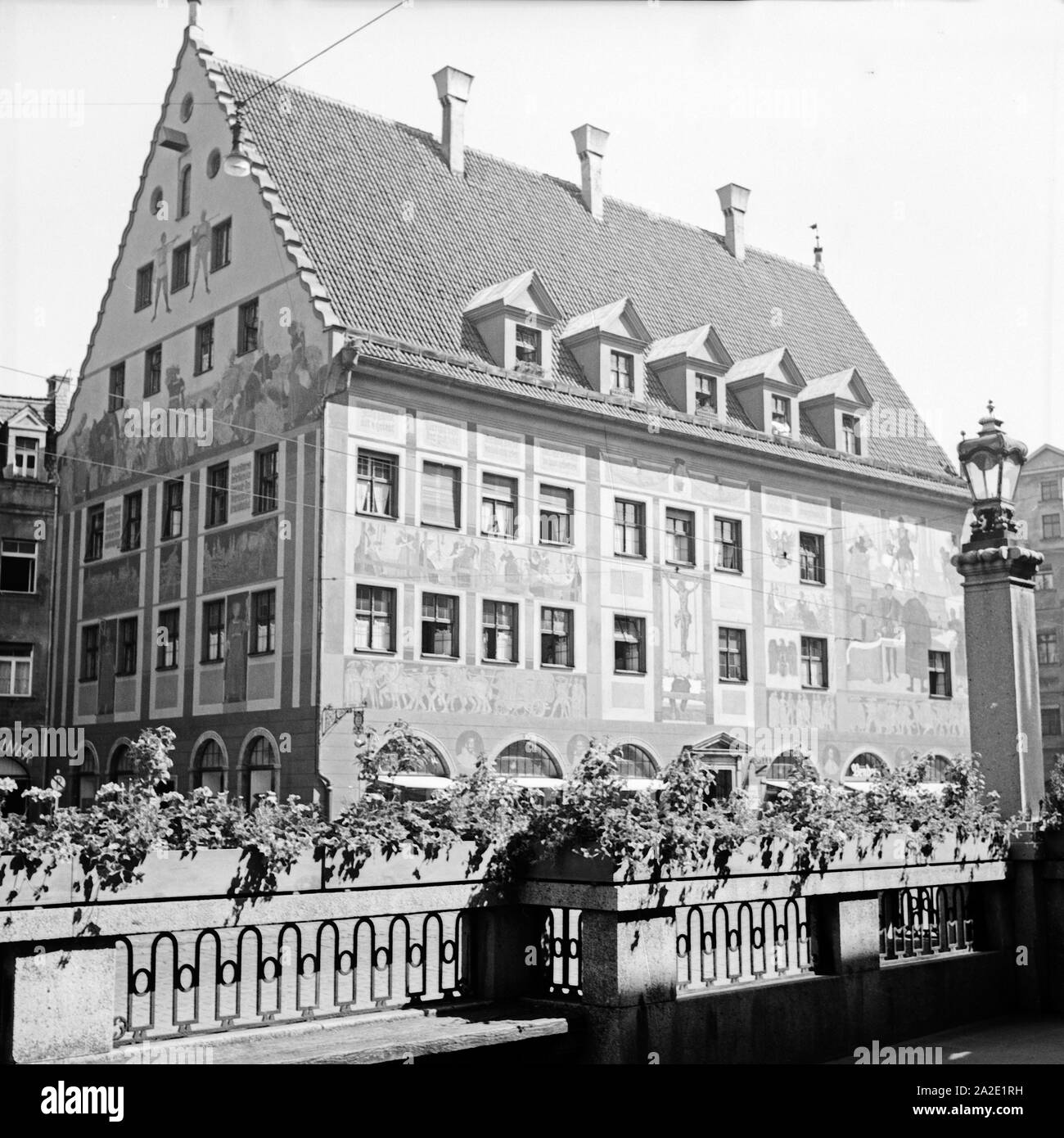 Das Weberhaus in Augsburg, Deutschland 1930er Jahre. Gilde der Weber in Augsburg, Deutschland 1930. Stockfoto