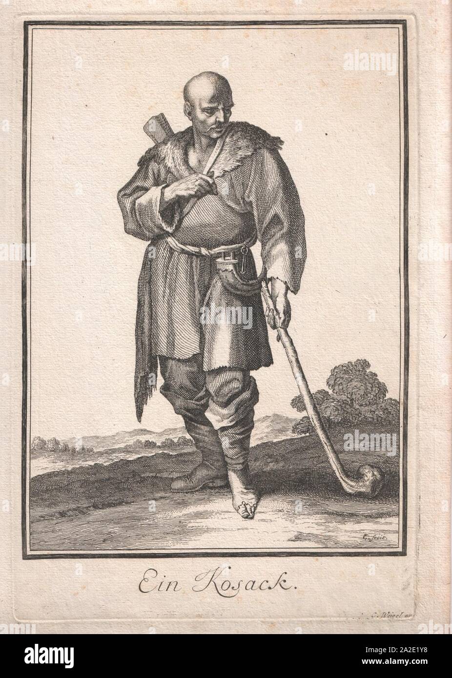 Ein Kosack, C. fecit. Stockfoto