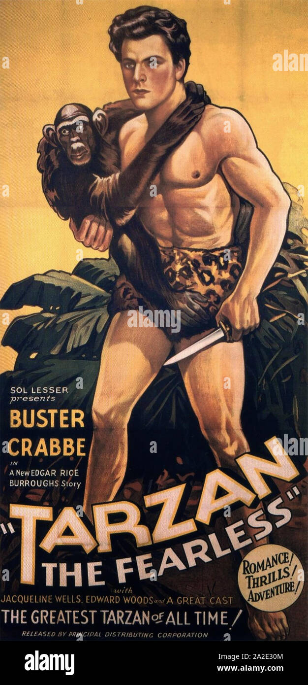 TARZAN DER FURCHTLOSE 1933 PDC-Film mit Buster Crabbe Stockfoto