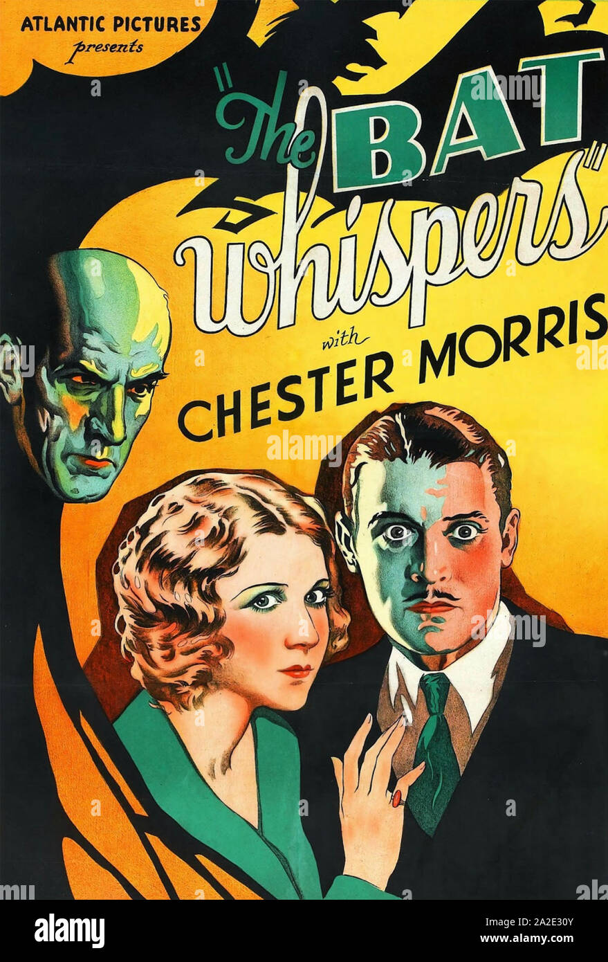 Die Fledermaus flüstert 1930 United Artists Film mit Chester Morris und Una Merkel Stockfoto