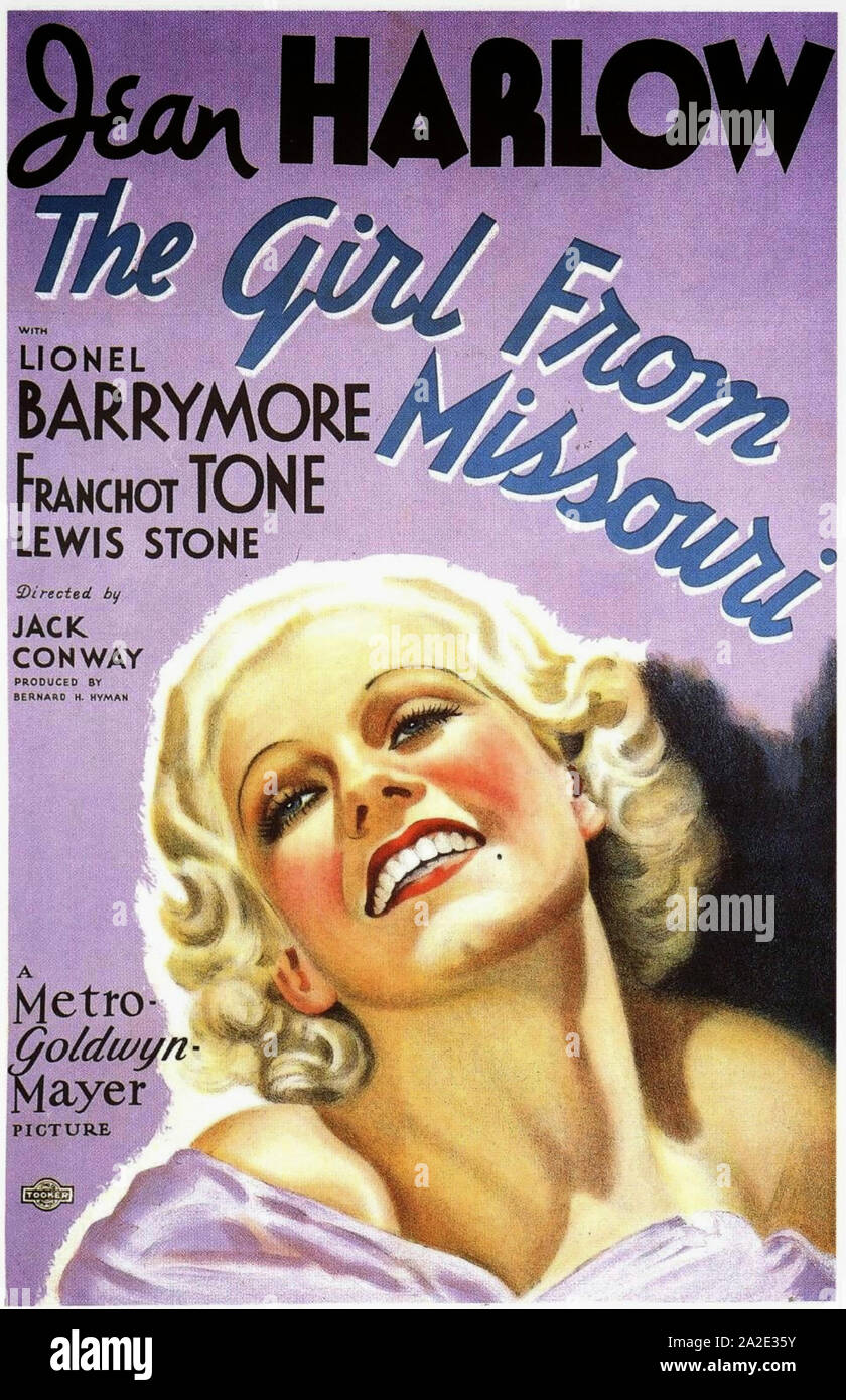 Die Mädchen aus Missouri (Geb. geküsst zu werden) 1934 MGM Film mit Jean Harlow Stockfoto