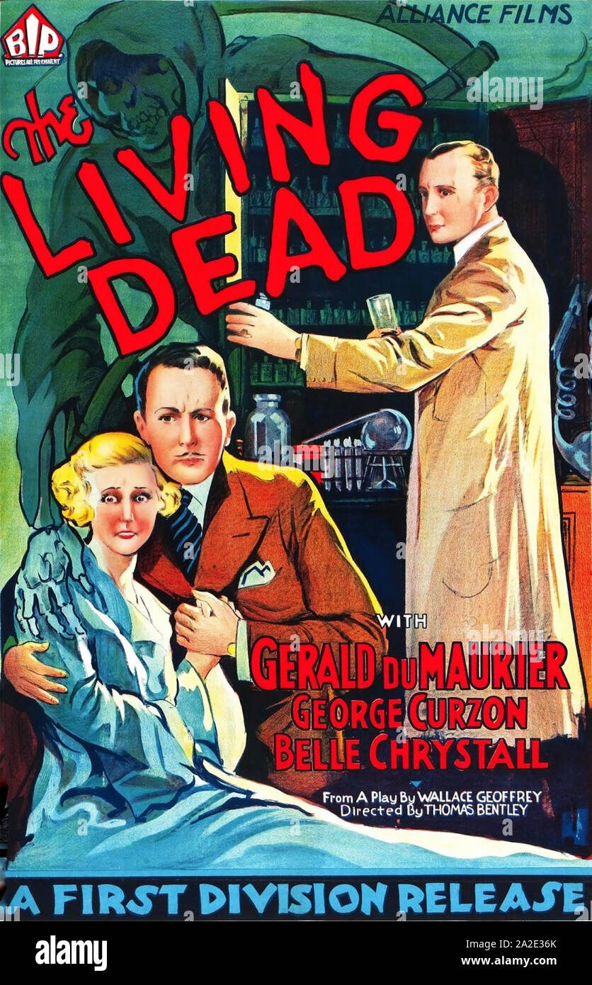 Die lebenden Toten (aka Der Scotland Yard Geheimnis) 1934 BIP-Film mit Gerald Du Maurier und Belle Chrystall Stockfoto