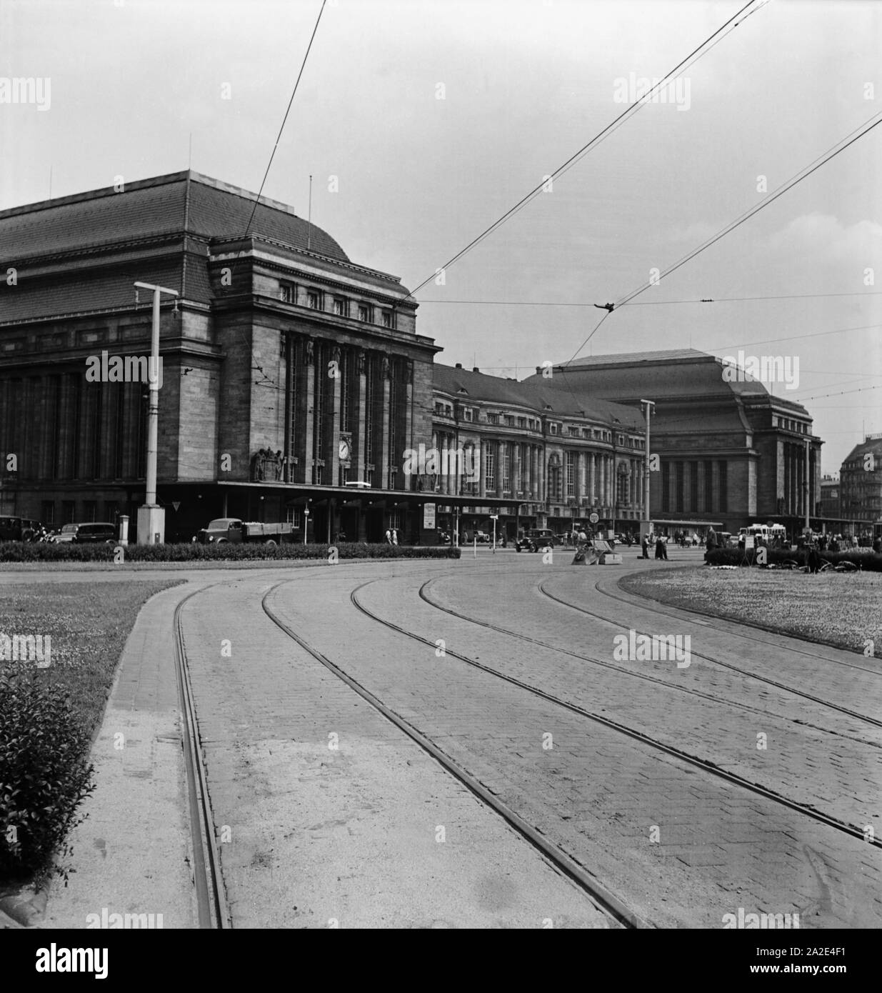 Der Hauptbahnhof in Leipzig, Deutschland 1930er Jahre. Hauptbahnhof Leipzig, Deutschland 1930. Stockfoto