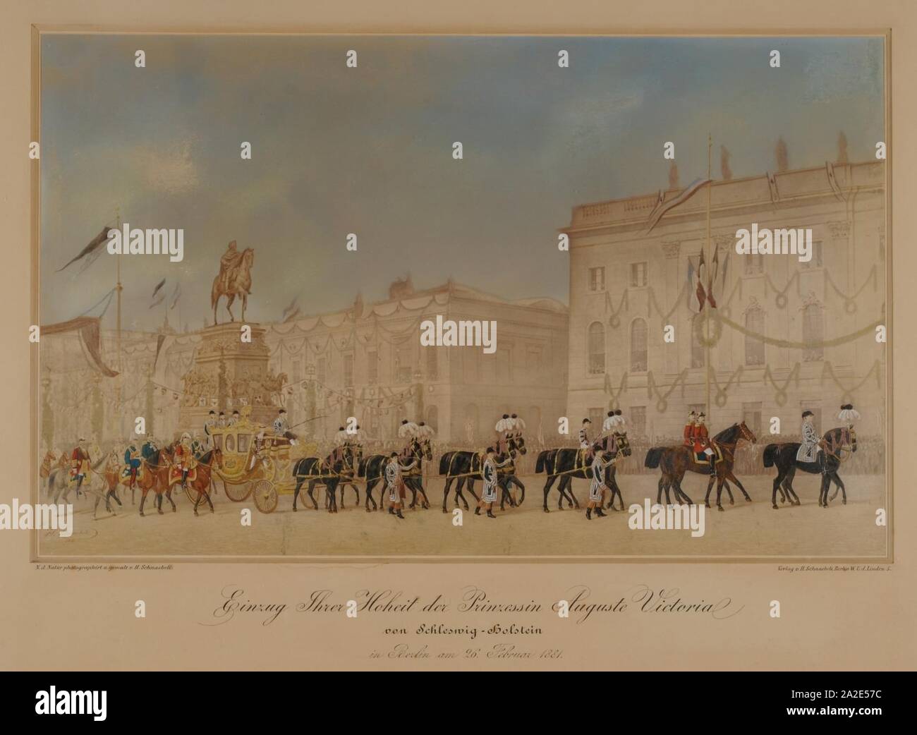Einzug der Auguste Victoria zu Schleswig-Holstein-Sonderburg-Augustenburg. Stockfoto