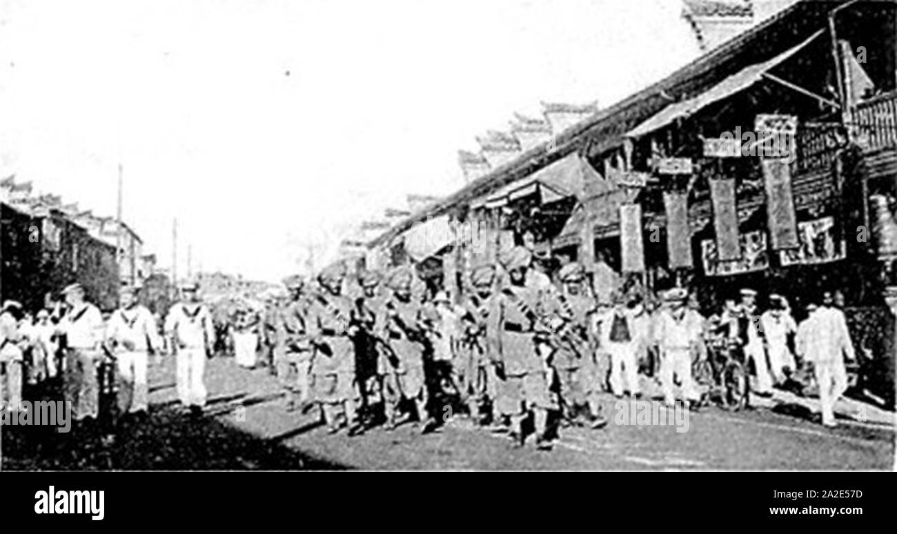 Einzug der deutschen Truppen in Shanghai am 6. September 1900 2. Stockfoto