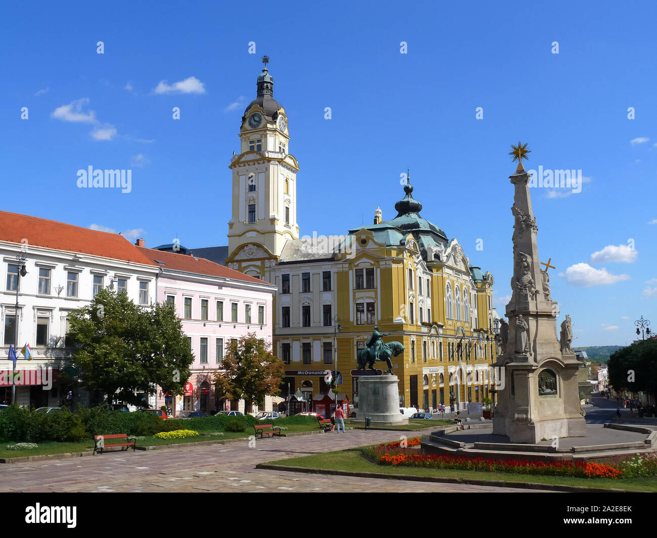 Szechenyi-Platz, Pécs, Baranya-Kreis, Ungarn, Magyarország, Europa Stockfoto