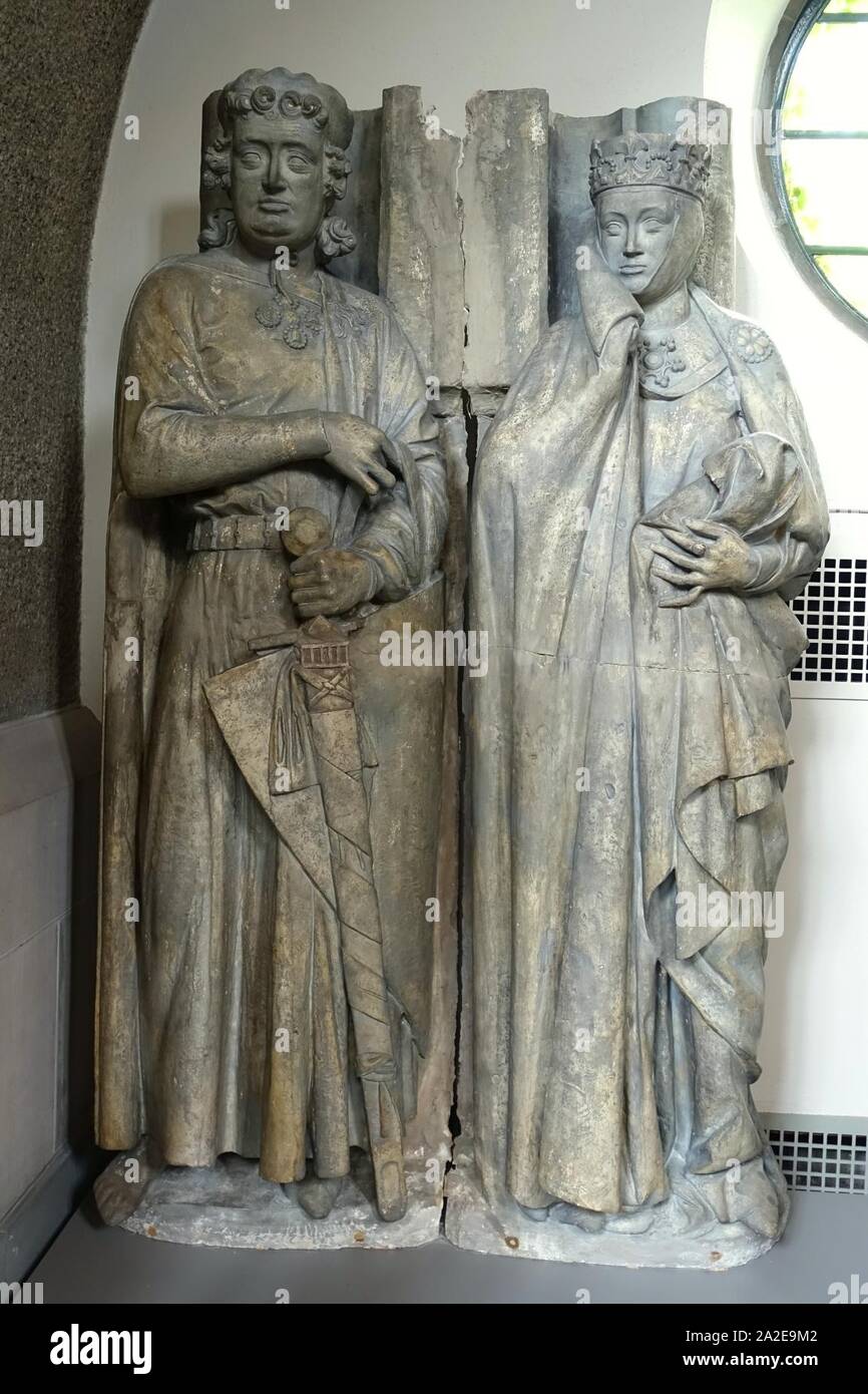 Ekkehard, Markgraf von Meißen, und seine Frau Uta, C. 1250, im Westen Chor der Naumburger Dom, Deutschland, C. 1901-1903, Gips Replik - Adolphus Busch Halle - Harvard University - Stockfoto