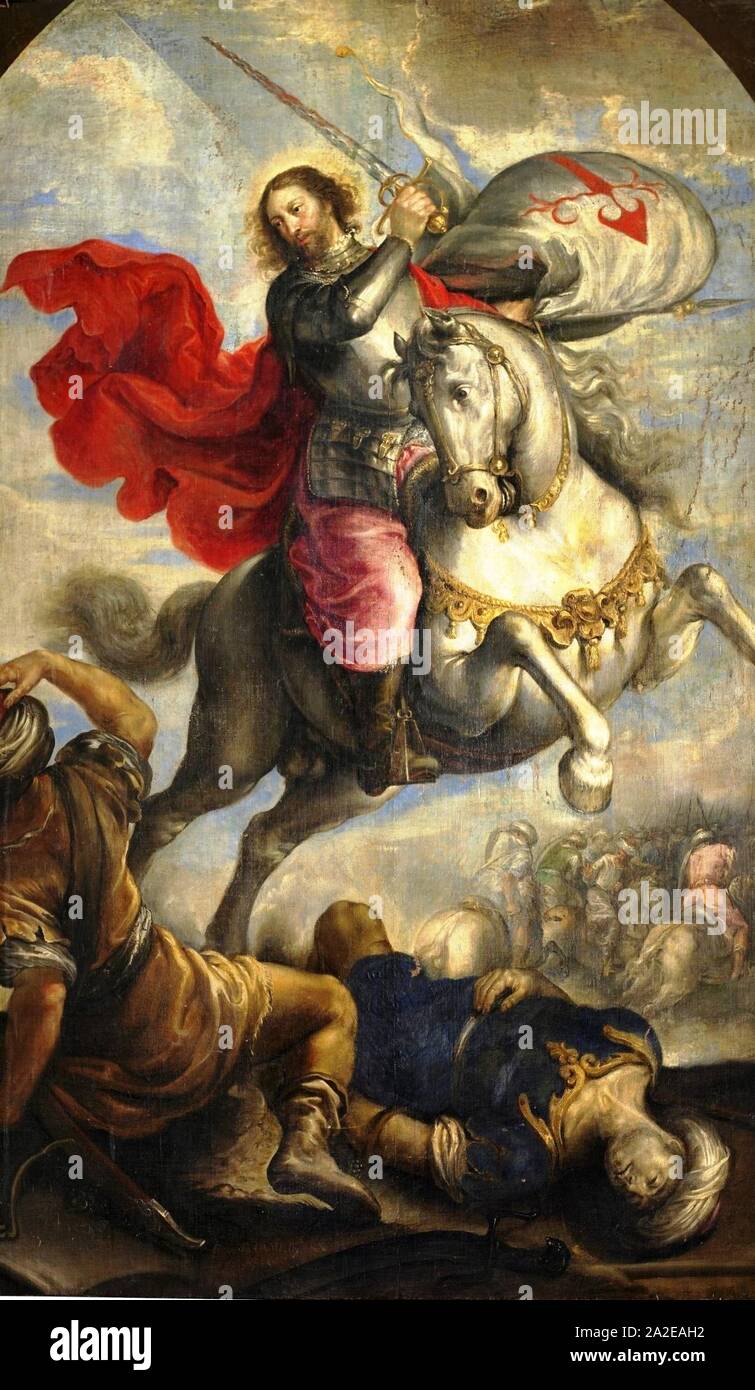 El Apostol Santiago a Caballo o Santiago Matamoros, de Francisco Camilo Stockfoto