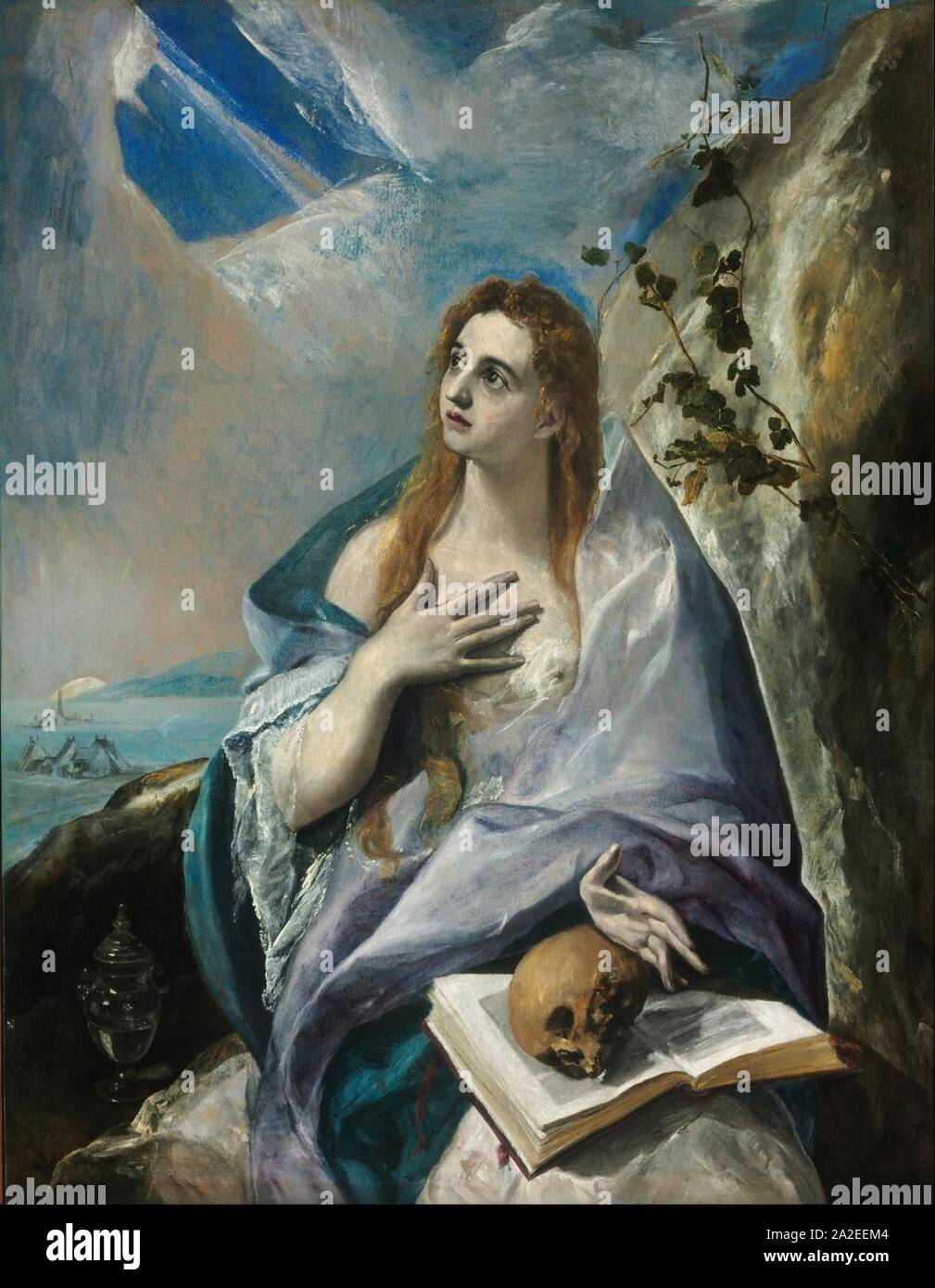 El Greco - die reuige Magdalena- Stockfoto
