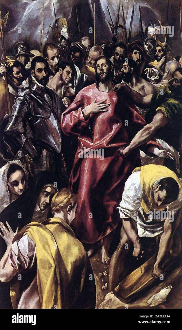 El Greco - entkleiden Christi Stockfoto