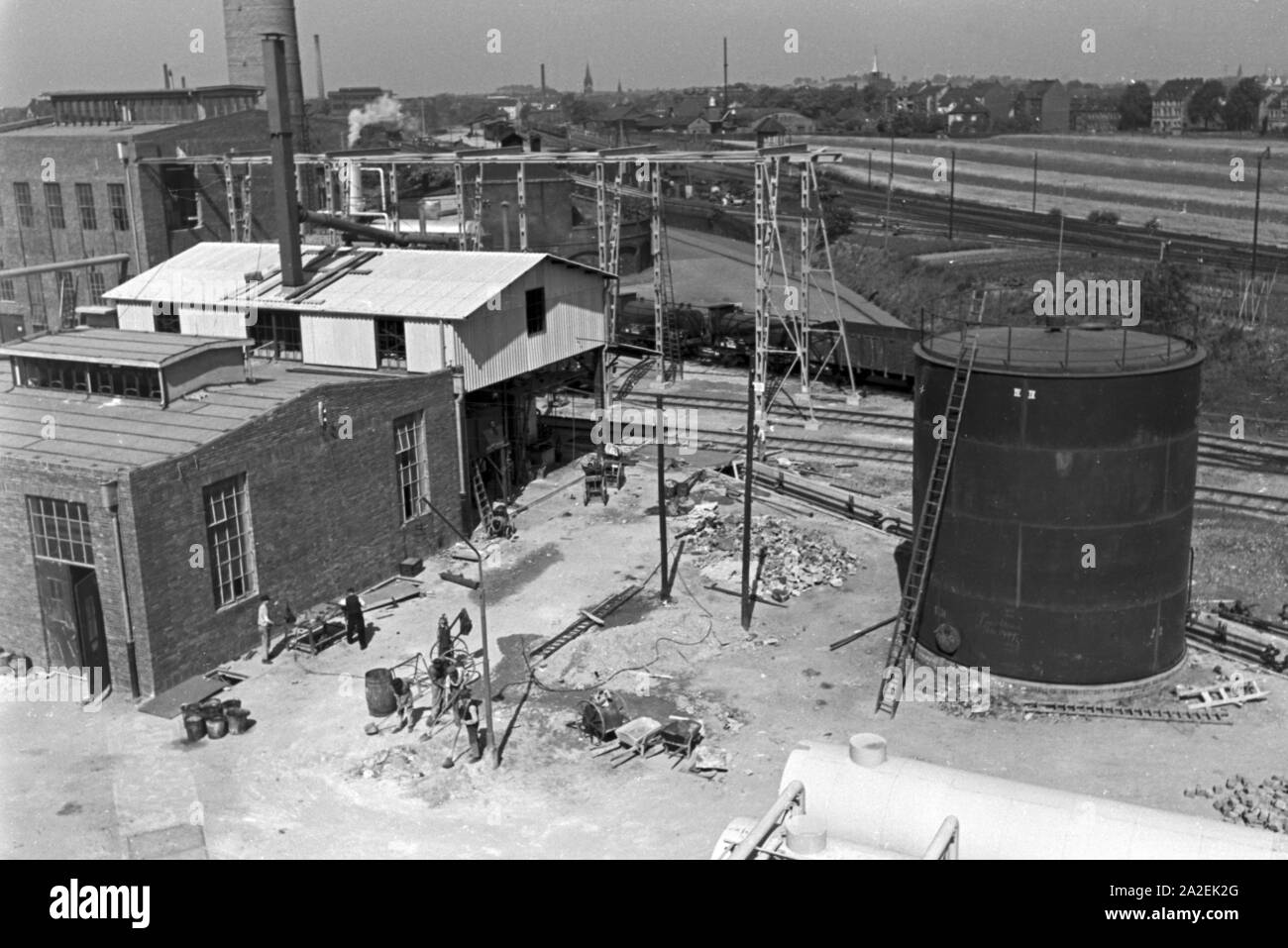 Eine Führung durch eine Fabrik der Fettsäure in Witten, Deutschland 1930 Stockfoto