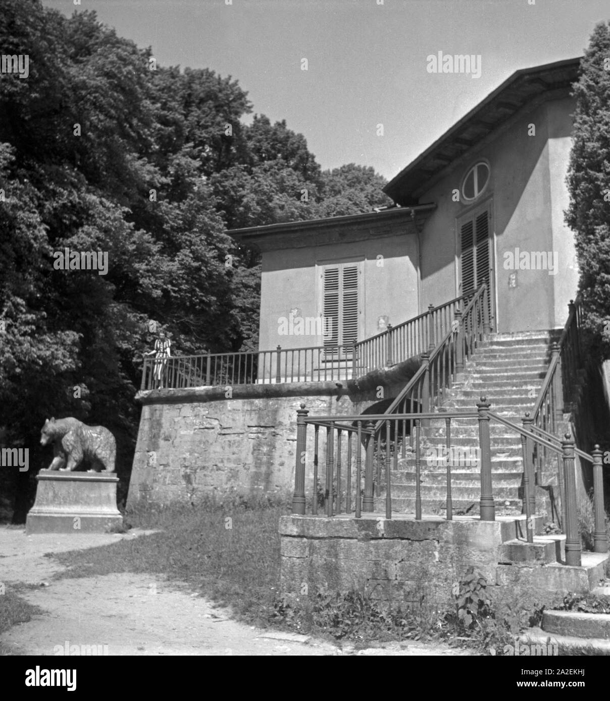 Das Barenschlössle im rotwildpark Stuttgart, Deutschland 1930er Jahre. Baerenschloessle Landsitz in der Nähe von Stuttgart, Deutschland 1930. Stockfoto