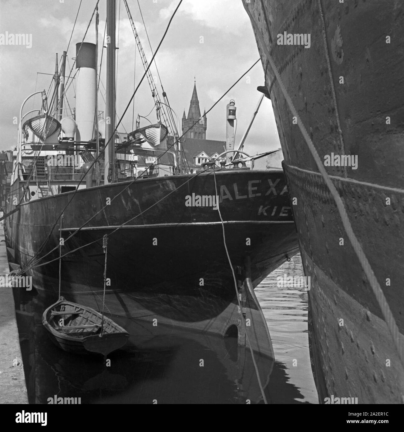 Schiffe im Hafen von Königsberg in Ostpreußen, Deutschland 1930er Jahre