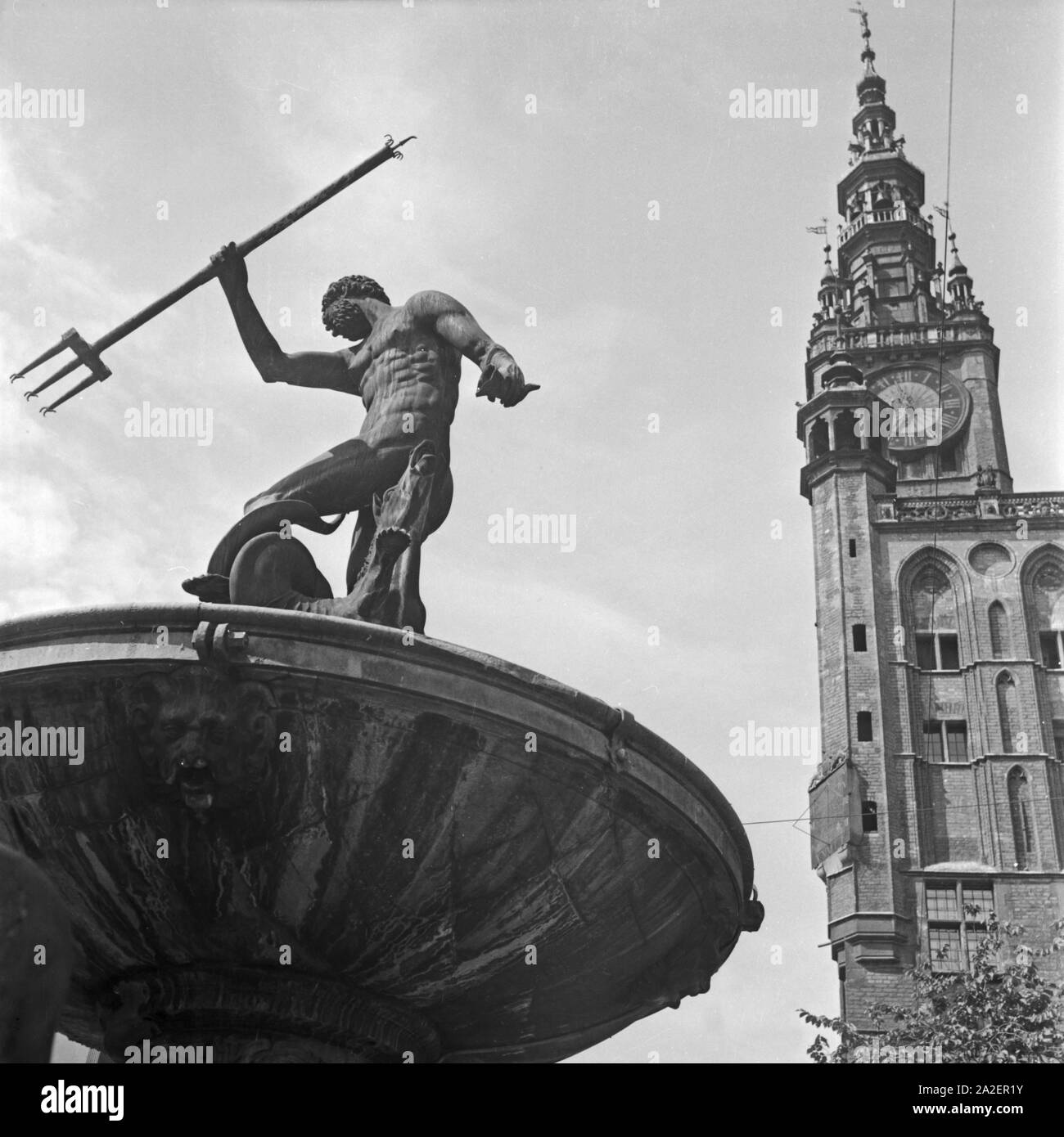 Das alte Rathaus in Danzig, Deutschland 1930er Jahre. Altes Rathaus in Danzig, Deutschland 1930. Stockfoto