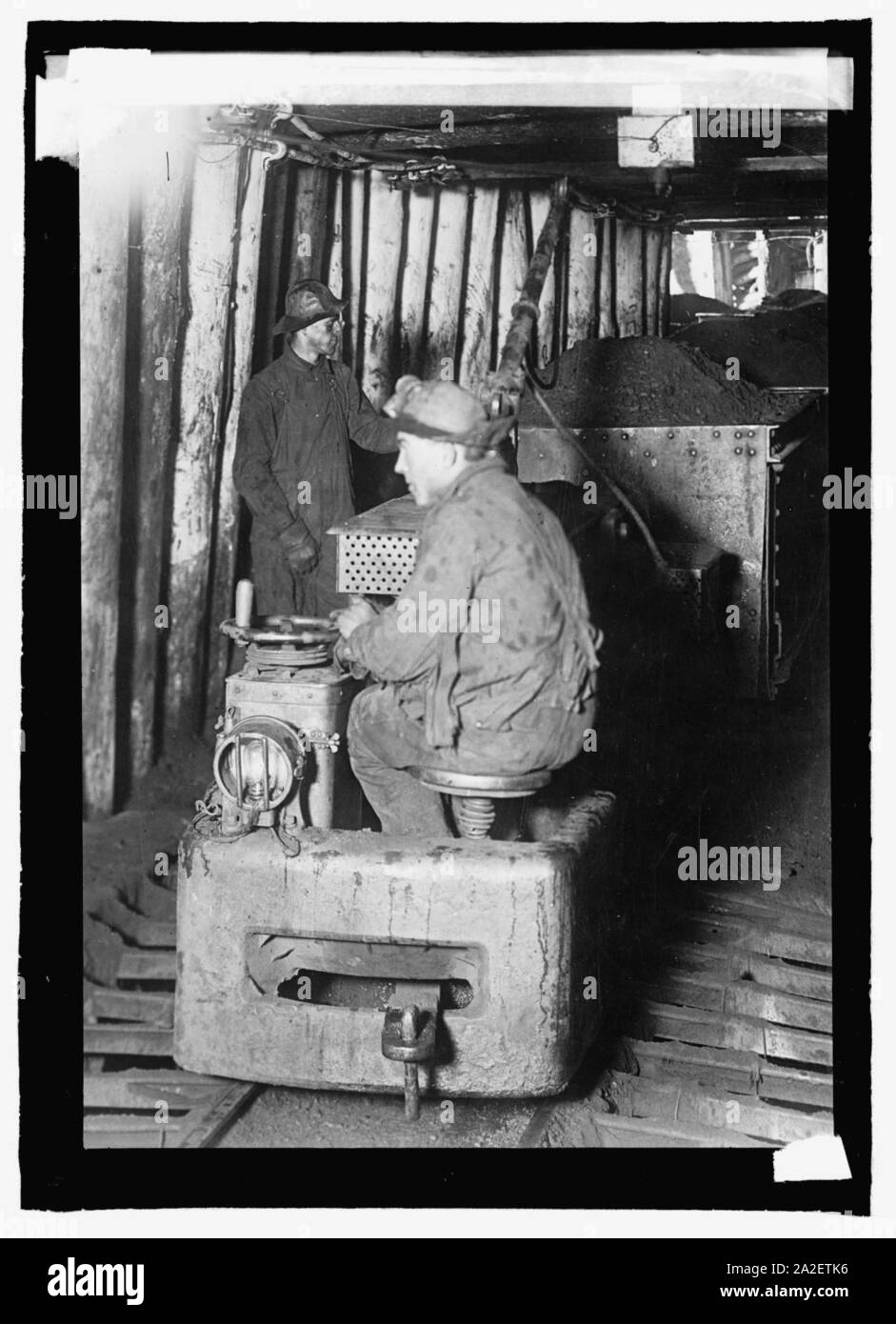 Elektr. Lokomotive, Oliver Eisen Mining Co., Minn. Stockfoto