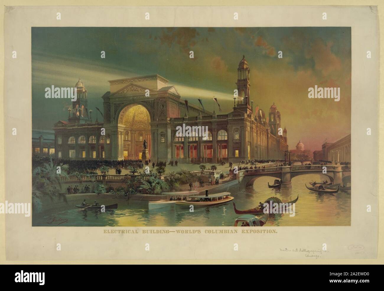 Elektrische Gebäude. World's Columbian Exposition Stockfoto