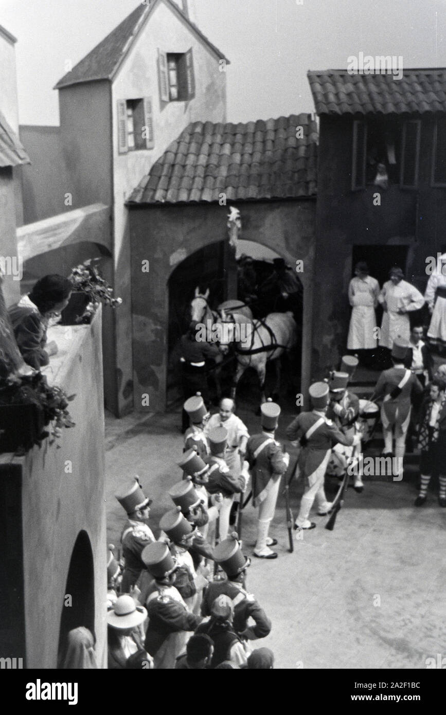 Aufführung Im Opernhaus in Rom; Italienischen 1940er Jahre. Leistung an der Oper in Rom; Italien der 1940er Jahre. Stockfoto