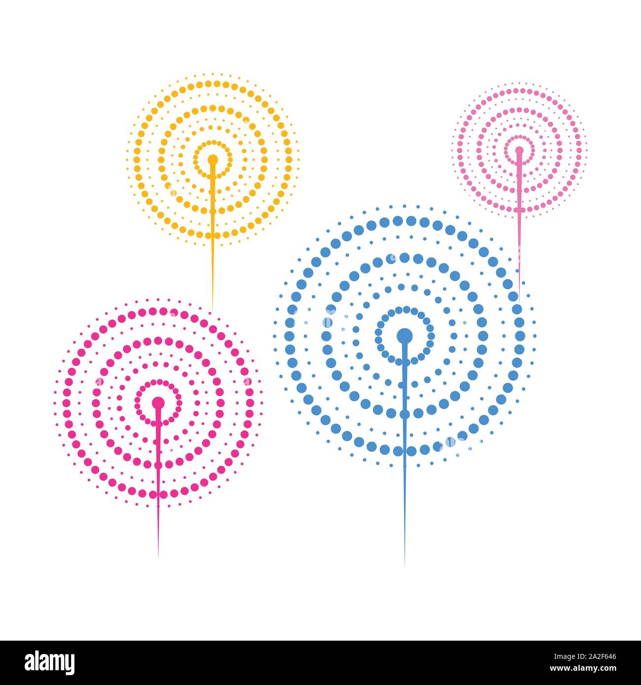 Feuerwerk Vektor icon Abbildung Design Template Stock Vektor