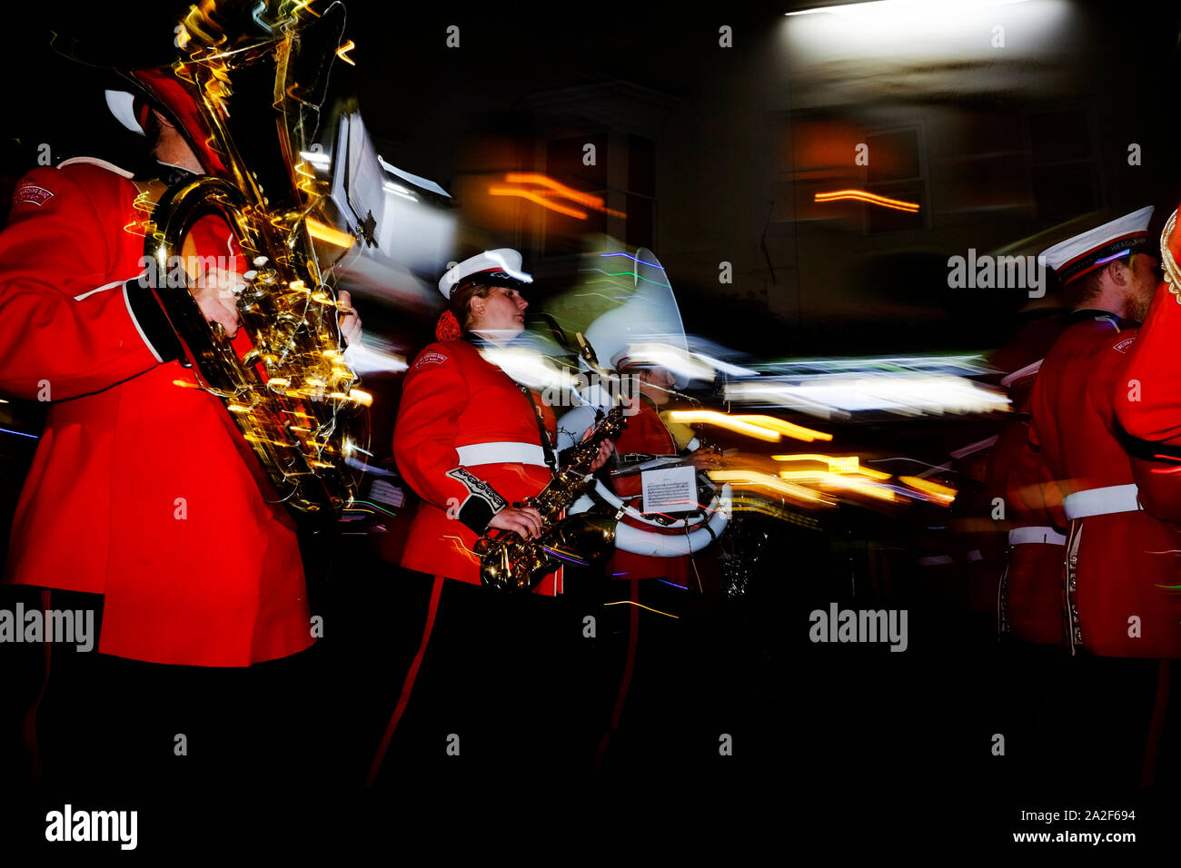 Beleuchtete Karneval 2019 Ryde, Isle of Wight. Stockfoto