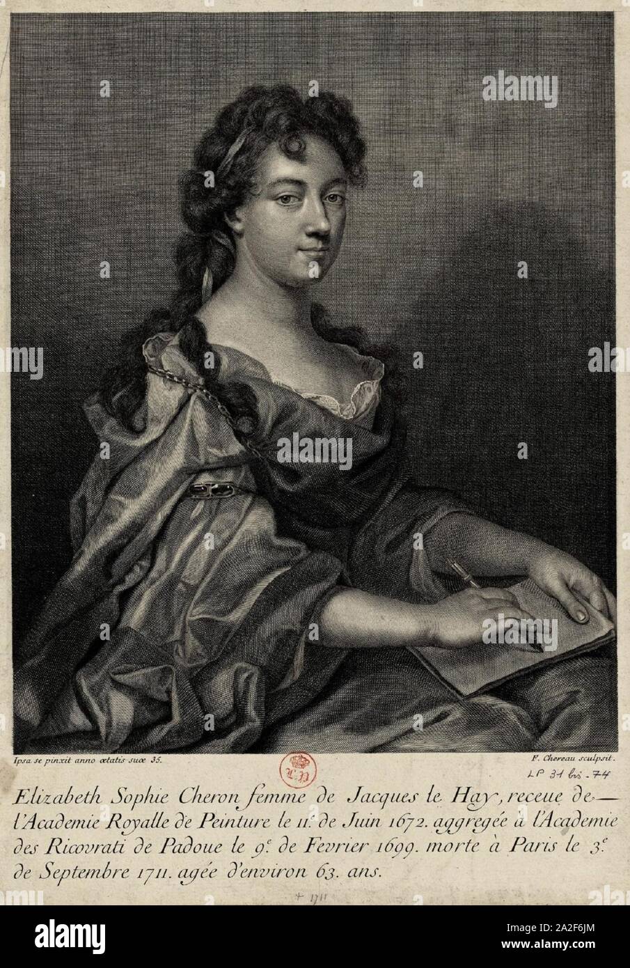 Elisabeth-Sophie Cheron Chereau. Stockfoto