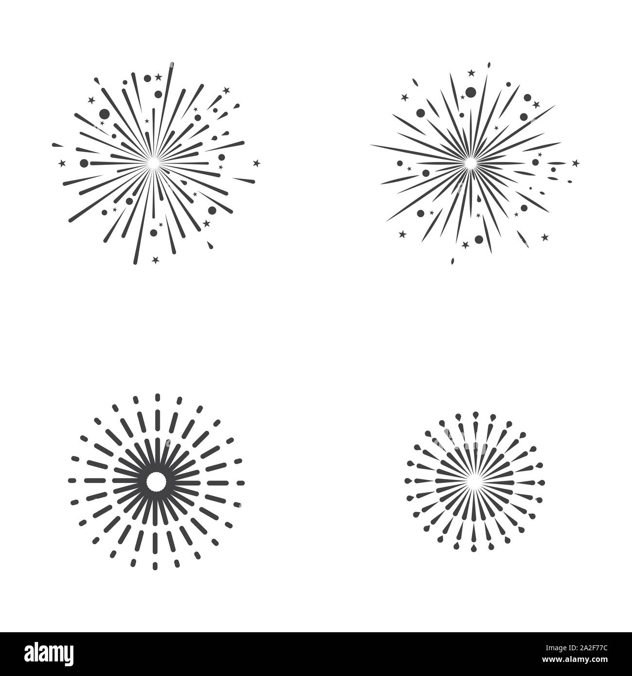 Feuerwerk Vektor icon Abbildung Design Template Stock Vektor
